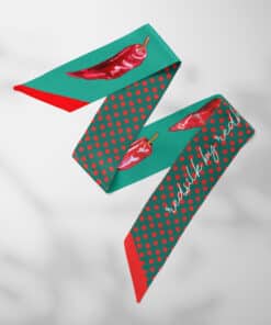 Spanish chile Twilly scarf
