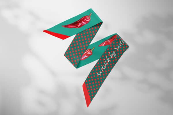 Spanish chile Twilly scarf